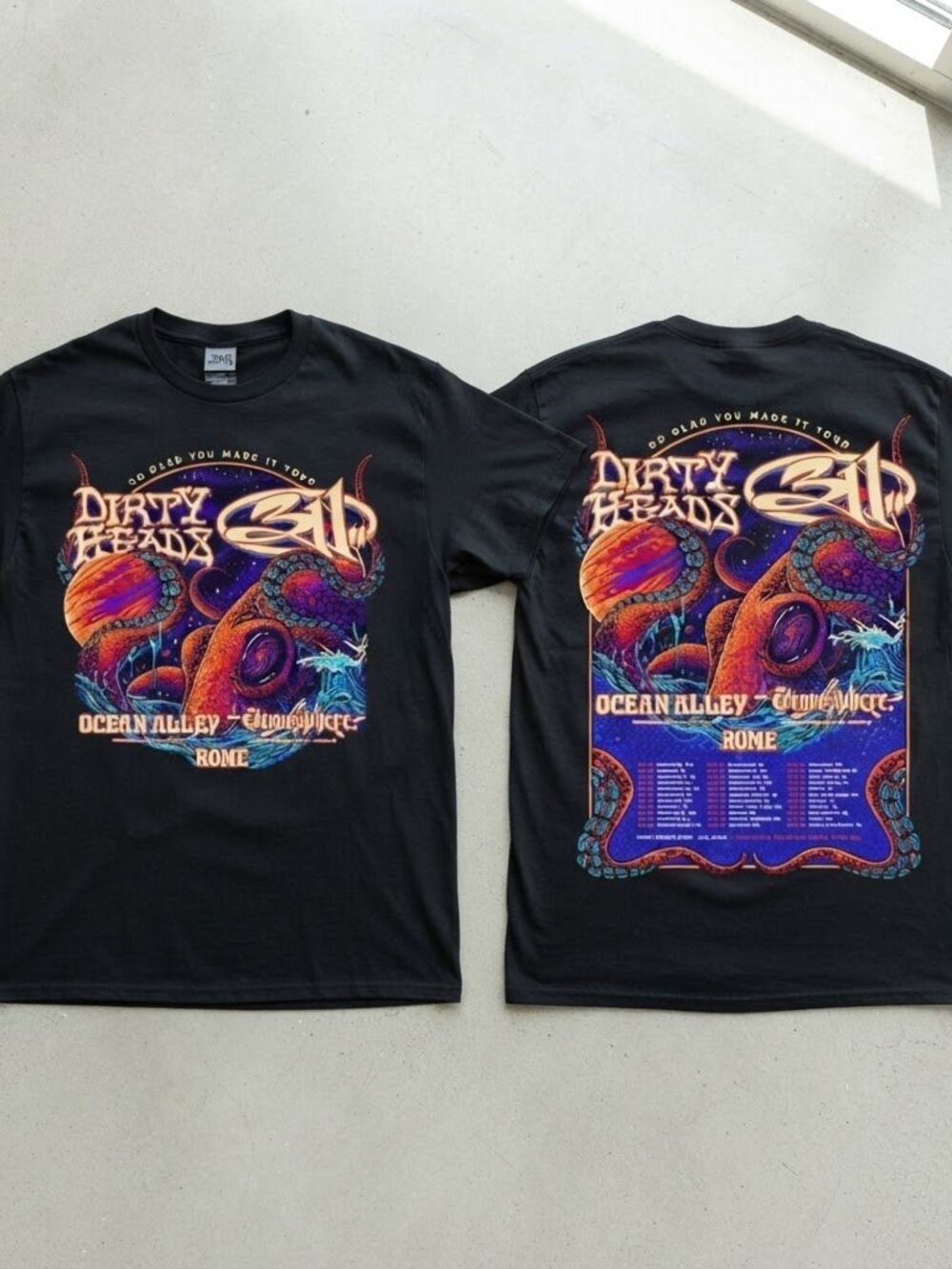 Dirty Heads 311 Ocean Alley So Glad You Made It Tour 2026 Black T-Shirt S-4XL